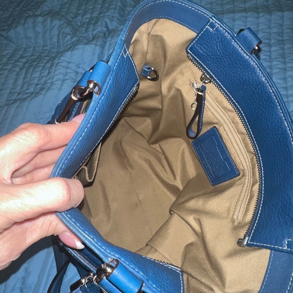 Coach Hamilton F13089 blue pebble leather - Picture 12 of 12